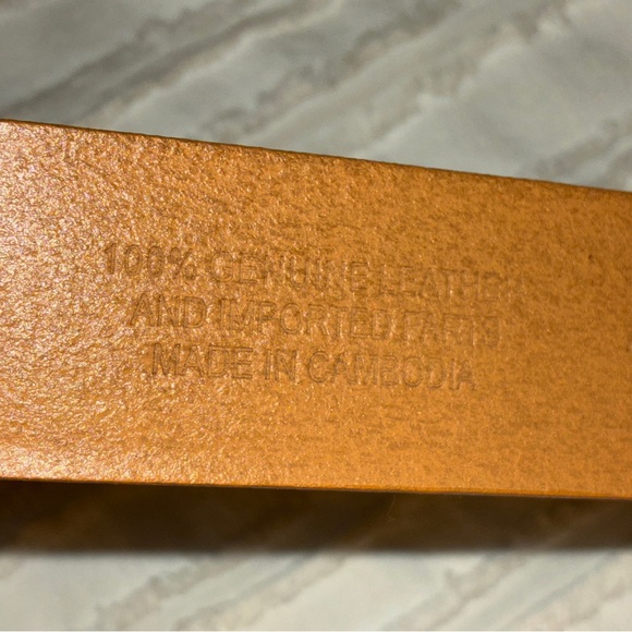 J. Crew Camel Leather Belt with Gold Buckle Sz L/XL - Picture 9 of 11